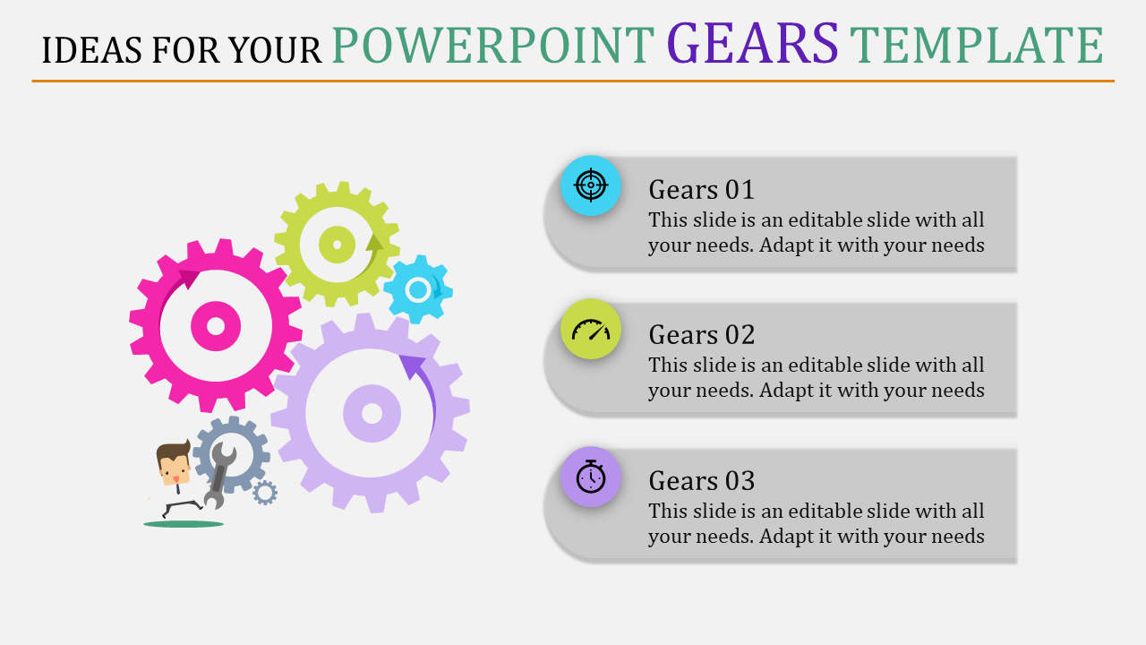 Free - Gear PowerPoint Template and Google Slides